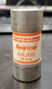 Mersen A4J50 50Amp (50A) 600V Fast-Acting Class J Pack of 1 Fuses - Picture 1 of 3