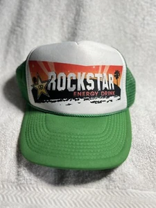Rockstar Energy Drink Cap Hat Trucker Mesh Foam Snapback Green Promotional - Picture 1 of 7