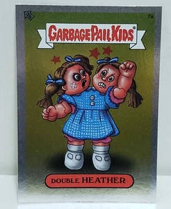 DOBLE HEATHER 2003 Topps cubo de basura niños serie 1 lámina de plata tarjeta pegatina 7a - Imagen 1 de 6