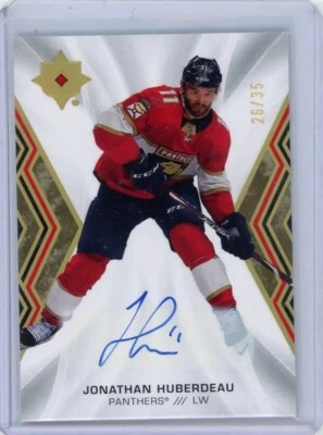 Jonathan Huberdeau 2021-22 Upper Deck Ultimate Collection Autographs Gold /35 - Image 1 of 2