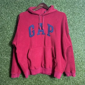 Vintage GAP Hoodie Mens Small Sellout Oversized Red Pullover Sweater - Picture 1 of 8