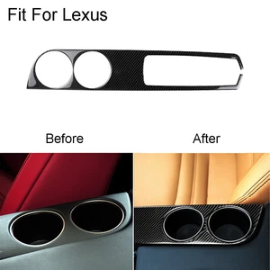 Carbon Fiber Watercup Panel Trim Cover Sticker For Lexus IS250 IS350 2014-2018 - Picture 1 of 12