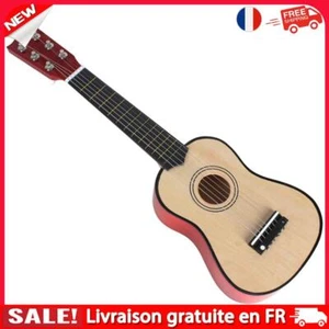 fr Mini guitare Portable de 21 pouces, 6 cordes, jouet d\'apprentissage pour enf - Photo 1/12