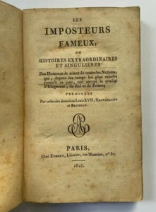 The Famous Impostors or Extraordinary Stories of Men 1818 ED. ORIGINAL - Picture 1 of 3