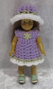 Handgefertigte Kleidung für 6,5 Zoll Puppen, Häkelkleid und Mütze Set #AGM01 - Bild 1 von 3