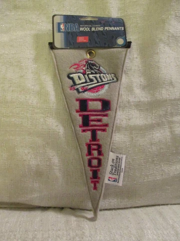 2004 Winning Streak Detroit Pistons NBA Wool Blend Basketball Pennant Cover