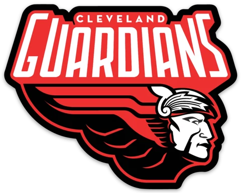 Cleveland Guardians Monogram Face & Guardian Name Logo Type MLB Die-cut MAGNET Cover