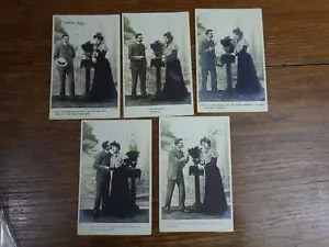 5x CPA CARTES POSTALES ANCIENNES FANTAISIE Datées 1905 DIFFICILE AVEU (1 à 5) - Picture 1 of 3