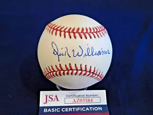Dick Williams (D. 2011) Signed / Autographed ONL Bill White Baseball JSA COA - Picture 1 of 6