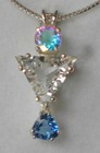 Creativity Angel - Mystic Topaz, White Topaz & Tibetan Blue Obsidian j3080