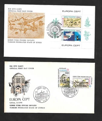 Cyprus N 1983 Miniature Sheet and 1978 Europa CEPT Super Condition 2 FDC - Image 1 of 2