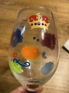 Lolita Drama Queen Hand Painted Wine Glass SCUFFED OUT WRITING!!! See Photos - Bild 1 von 8