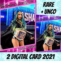 Topps Slam WWE Sasha Banks Women’s Division Pink + Purple 2021 Digital Card