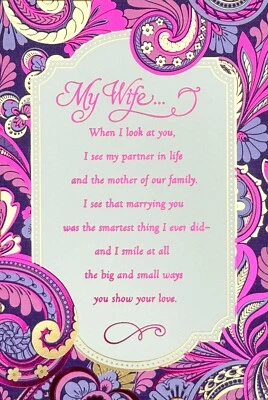 Romantic & Loving HAPPY MOTHER'S DAY Card FOR WIFE by Hallmark + Envelope - Image 1 of 4
