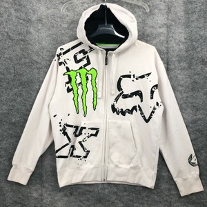 fox racing zip up moletom com capuzs