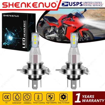 Para Honda CBR650F 2014-2016 2X 9003 H4 LED Faros Bombillas 55W Alta Potencia Blanco Foto 1 de 4