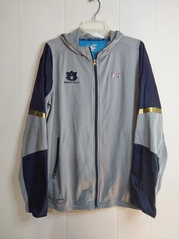 Auburn Tigers Jacket Mens Under Armour State NCAA Size XL Full Zip With Hood Cover