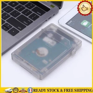 2.5 in HDD SSD Protective Case Plastic Shockproof Hard Drive Disk Box (Grey) - Afbeelding 1 van 11