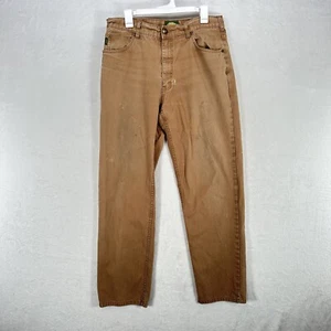Vintage Cabelas Pants Mens 34x32 Khaki Canvas Distressed Work Outdoor Skater - Picture 1 of 13