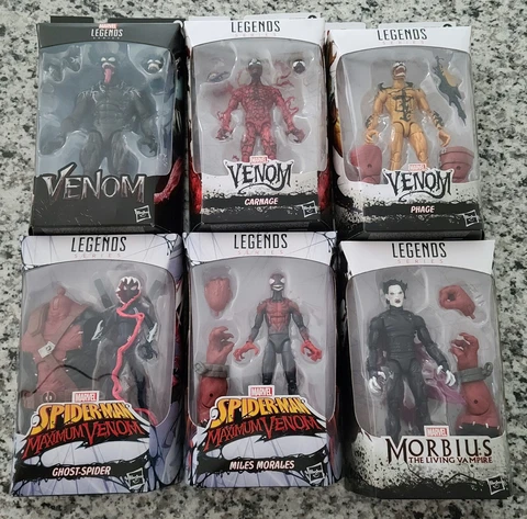 NEW Marvel Legends Lot of (6) Complete Venompool Wave Venom Carnage 6" Figures Cover