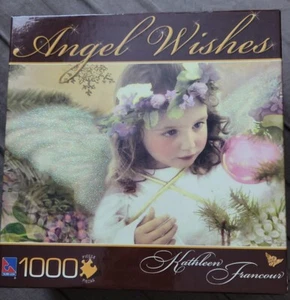 Kathleen Francour Angel Wishes Puzzle 1000 Teile Glitzerflügel "JOY" Neu Alt Stk - Bild 1 von 4