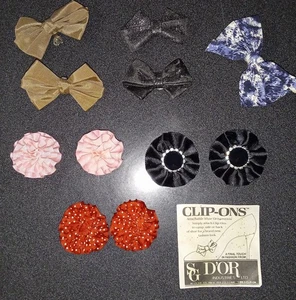 Konvolut Vintage Clip-Ons abnehmbare Schuhschmuck Schleifen - Bild 1 von 2