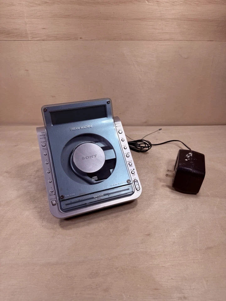 Sony Dream Machine ICF CD855V CD Clock Radio Player Retro Tested Works Great - Image 1 of 4