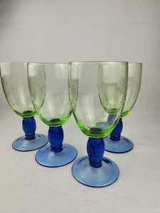 Pfaltzgraff Summer Breeze 17 oz. Copas de agua de té helado grabadas verde y azul-4 - Imagen 1 de 4