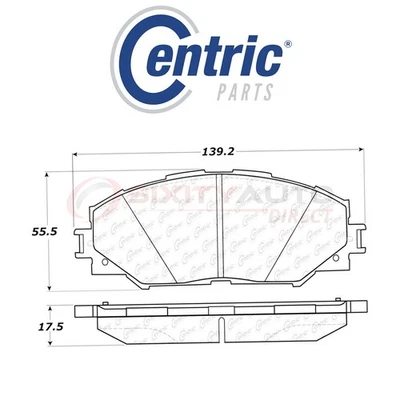 Centric C-TEK Metallic Disc Brake Pads for 2012-2017 Toyota Prius V 1.8L L4 yk Foto 1 de 4