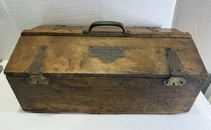 Seltene antike STANLEY Works #801 Sweetheart Holz Werkzeugkiste - Bild 1 von 22