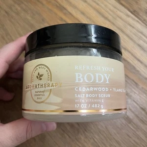 Bath & Body Works Aromatherapy Cedarwood Ylang Ylang Salt Body Scrub NEW SEALED - Picture 1 of 5