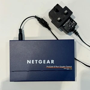Netgear Pro Safe GS108 V3 8 Ports gigabit Smart Switch with Netgear cable/plug - Picture 1 of 5