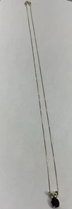 Yellow Gold Chain With Peridot And Garnet Pendant - Picture 1 of 3