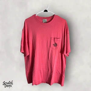 Marathon Apparel Vintage XL Red Pocket TShirt Men's Retro Short Sleeve Tee V05 - Picture 1 of 4