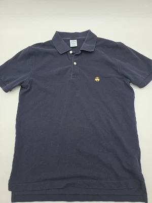 Brooks Brothers 1818 Perfornance Polo 衫男式中号蓝色棉。#39249 — 第 1/4 张图片
