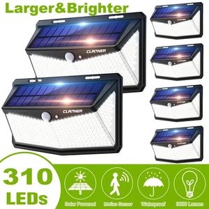 1-6Pcs 310LED Large Solar Powered Lights Outdoor PIR Motion Sensor Security Lamp - Picture 1 of 15