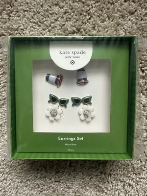 Kate Spade New York X Target Novedad Pendientes Taza de Café Gafas de Sol Flor 3 Nuevo en Caja Foto 1 de 3