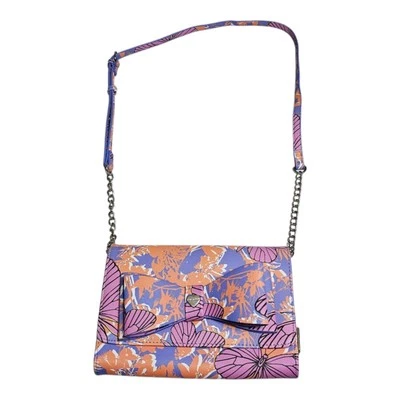 Betsey Johnson XODANI Bandolera Cartera Bolso de Mano Mariposa Lazo Cadena Púrpura Naranja Foto 1 de 4