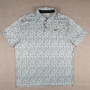 Nike Polo Shirt Mens XL Dri-Fit Tour Micro Camo Print Golf Performance DR5306 - Picture 1 of 9