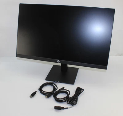 HP P27h G4 27" FHD IPS Monitor with Stand HDMI DP Power Cable - Image 1 of 3