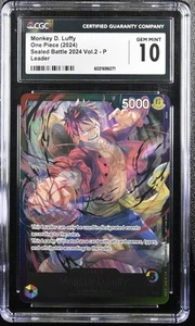 Monkey D Luffy P Leader CGC 10 Sealed Battle 2024 Vol. 2 One Piece Card - Picture 1 of 2