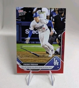 2025 MLB Topps Now 374 Freddie Freeman Red Foil #d /5 - Picture 1 of 5