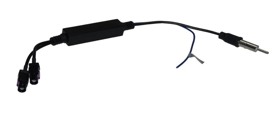 Taffio Double Fakra Phantom Adaptateur D'Antenne 2 din Iso pour VW Audi Skoda - Photo 1/1