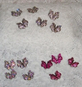 Mariposas de estrás SNAP para joyería Snap 14 transparente, rosa y aurora B. - Imagen 1 de 6