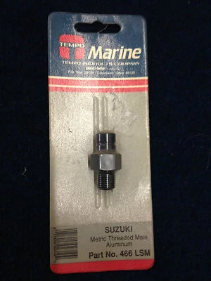 Tempo Marine Suzuki fuel connector, Part# 466LSM Tank end with metric threads - Image 1 of 2