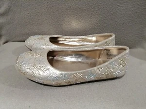 Cupcake Couture Cristal 531344 Size 2 Girls Round Toe Flats Glitter Ballet Shoes - Picture 1 of 7