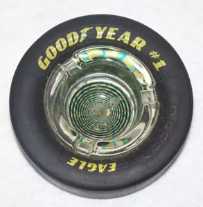Goodyear Eagle #1 Tire Ashtray Glass on Rubber - Picture 1 of 3