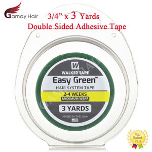 Walker Easy Green Roll Tape 3/4" X 3 Yards Hair System Toupee Double Sided Tapes