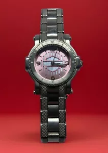 BULOVA Harley Davidson Ladies Stainless Steel Watch Pink Motorcycle 76L144 READ - Picture 1 of 8