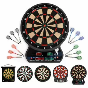 Elektronische Dartscheibe Profi Dartboard 4-LED 12 Pfeile 202 Spiele Dartboard:) - Bild 1 von 9